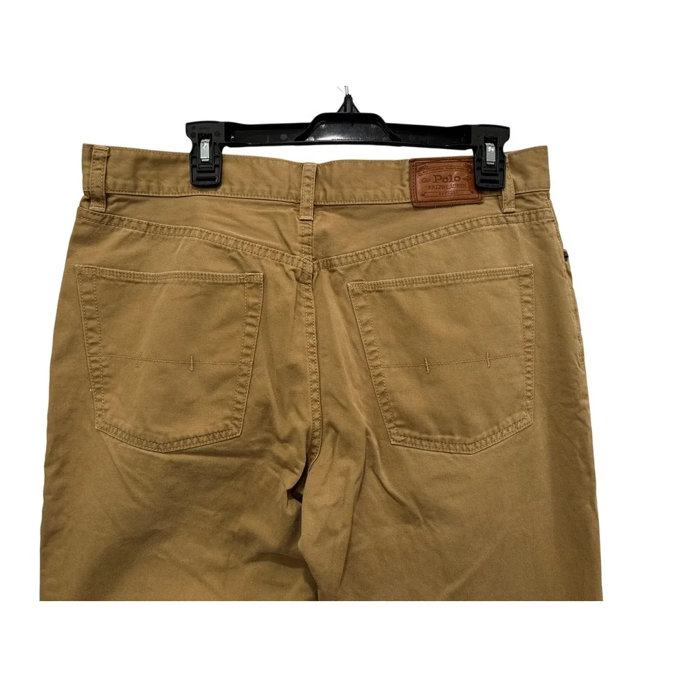 Polo Ralph Lauren Authentic Dungarees Mens 34x32 Tan Khaki Straight Leg Pants